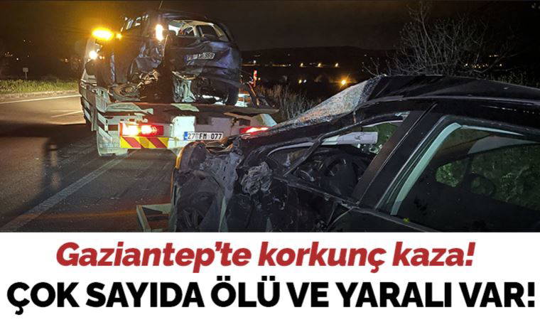 Gaziantep'te korkunç kaza: 1'i polis 2 ölü, çok sayıda yaralı var