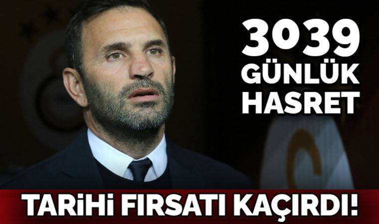 Galatasaray'ın 3039 günlük hasreti: Okan Buruk tarihi fırsatı kaçırdı!
