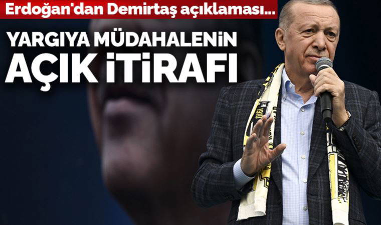 Son Dakika: Erdoğan'dan Demirtaş açıklaması... Yargıya müdahalenin açık itirafı
