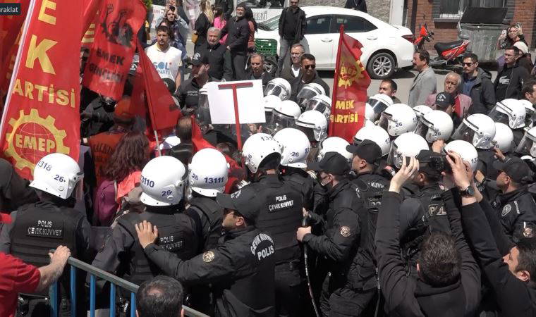 Eskişehir’de 1 Mayıs kutlamalarında 'pankart' gerginliği: Polis müdahale etti