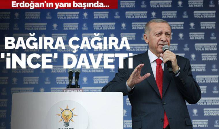 Erdoğan'ın mitinginde 'Muharrem İnce' duyurusu: Seçmenlerine çağrı yapıldı!