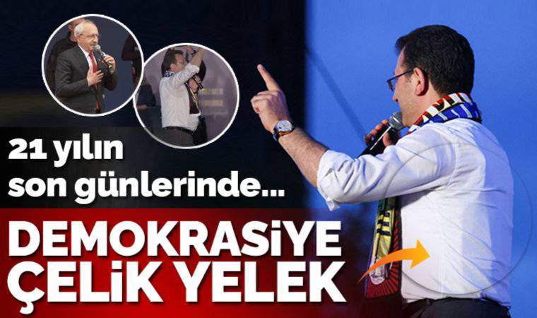 Kılıçdaroğlu'nun ardından... İmamoğlu Ankara mitinginde çelik yelek giydi