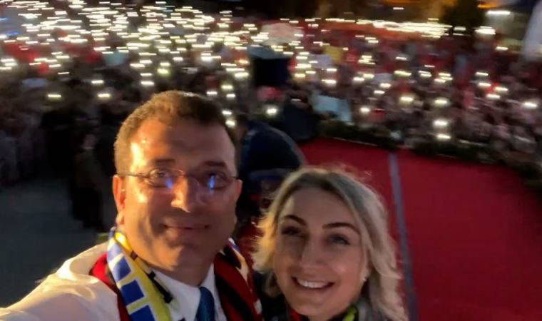 Ankara'daki mahşeri kalabalık İmamoğlu çiftinin kamerasında