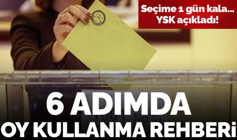 Seçime 1 gün kala... 6 adımda oy kullanma rehberi!
