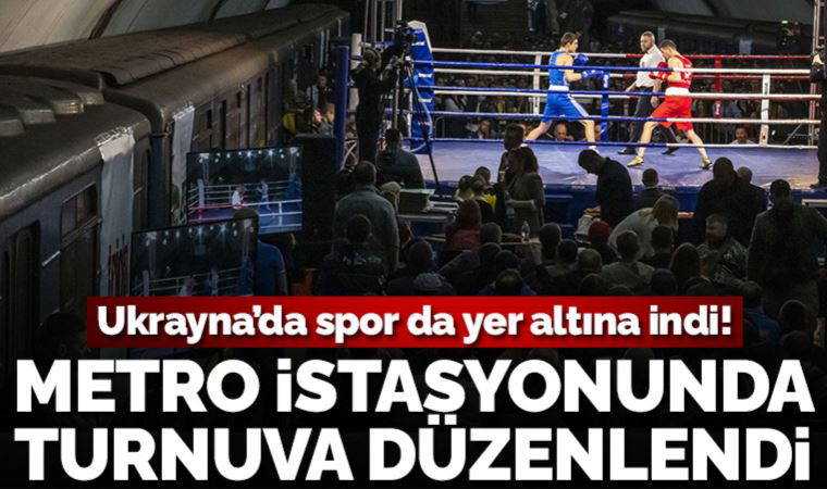 Ukrayna'da spor da yer altına indi: Boks turnuvası güvenlik nedeniyle metro istasyonunda düzenlendi!