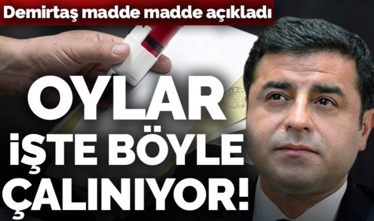 Son Dakika: Selahattin Demirtaş'tan 'sandıkta yapılan hileye' ilişkin açıklama