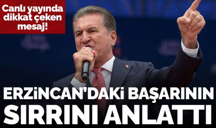 Son dakika... Canlı yayında dikkat çeken mesaj: Mustafa Sarıgül Erzincan'daki başarısının sırrını anlattı