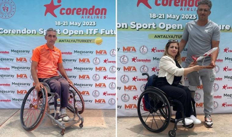 Türk sporcular Tekerlekli Sandalye Tenis Turnuvası'nda ikinci oldu