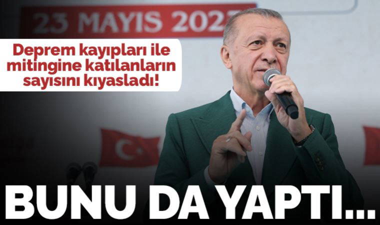 Son dakika... Erdoğan Malatya'da bunu da yaptı: Depremde ölenlerin sayısı ile mitingine katılanların sayısını kıyasladı!