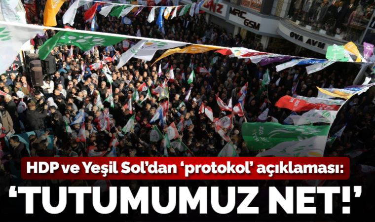 Son dakika... HDP ve Yeşil Sol 'protokol' kararını yarın açıklayacak: Tutumumuz, eleştirimiz net ve açıktır