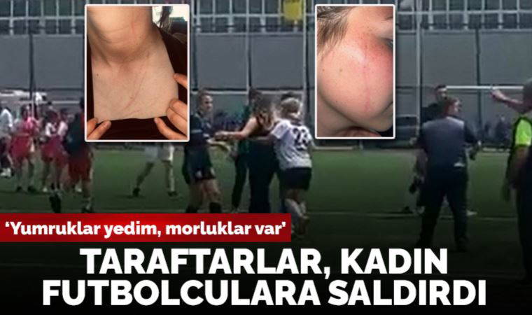 Amatör ligde taraftarlar, kadın futbolculara saldırdı