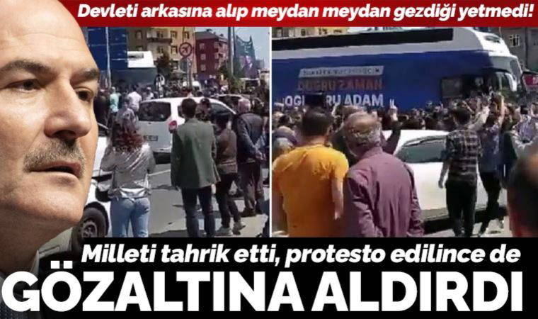 Son dakika... Süleyman Soylu Gazi Mahallesi'ni karıştırdı: Protesto eden yurttaşlara gözaltı!