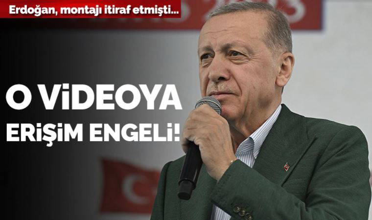 Son Dakika: Erdoğan'ın izlettiği montajlı görüntülere 'erişim engeli' kararı!