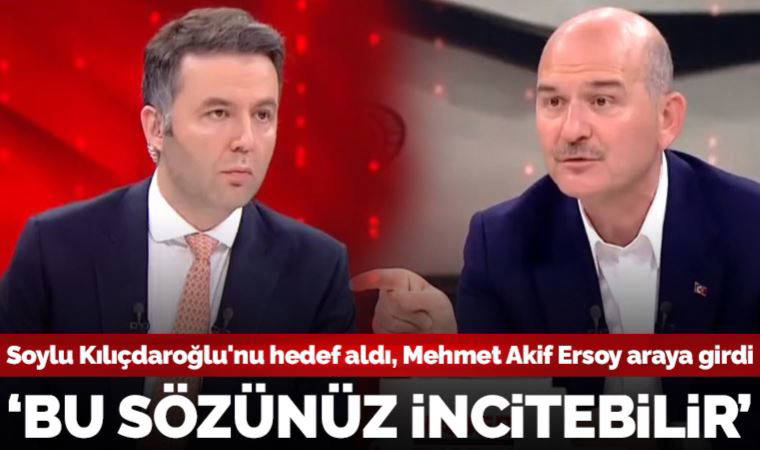 Süleyman Soylu canlı yayında Kılıçdaroğlu'nu hedef aldı, Mehmet Akif Ersoy araya girdi: 'Bu sözünüz incitebilir...'