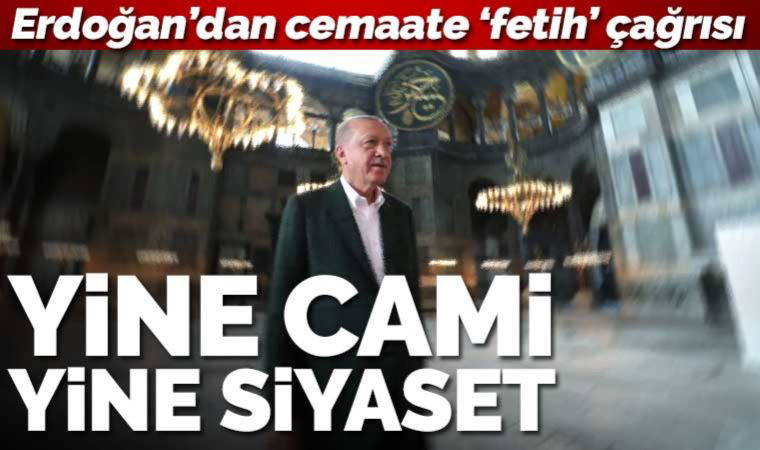 Erdoğan'dan Çamlıca Camii'nde cemaate 'fetih' çağrısı