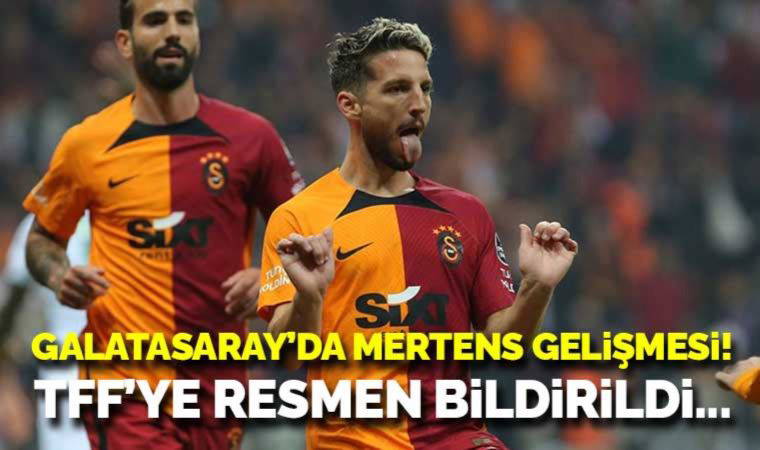Galatasaray'da Mertens gelişmesi! TFF'ye bildirildi...