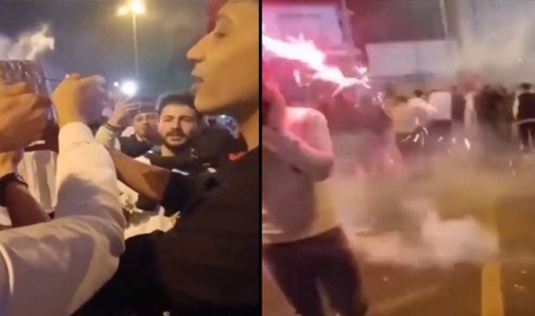 Havai fişek, kutlama yapan AKP'lilerin elinde patladı