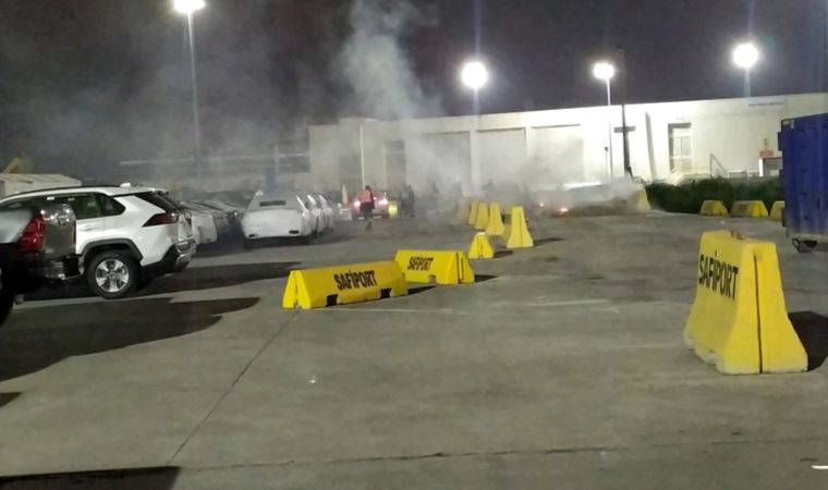 Korkutan kimyasal reaksiyon: Zehirli gaz kentin üzerine yayıldı