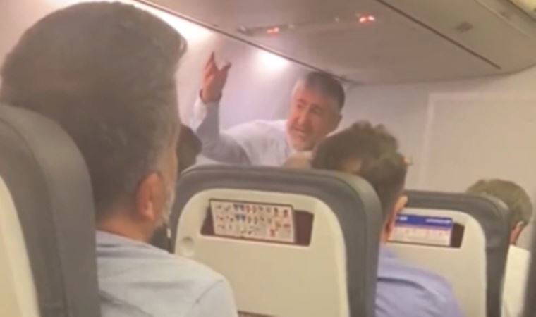 Bakan Nebati'den uçaktaki görüntülere ilişkin açıklama: 'Tamamen bir algı operasyonu'