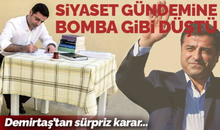 Son Dakika... Demirtaş'tan 'Aktif politikayı bırakıyorum' açıklaması