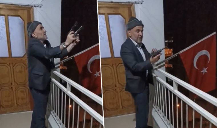 Balkonda tehlikeli seçim kutlaması: Havaya ateş açtı, yorgun mermi tehlikesi yarattı