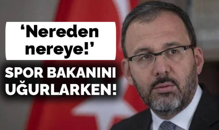 Spor Bakanını uğurlarken!