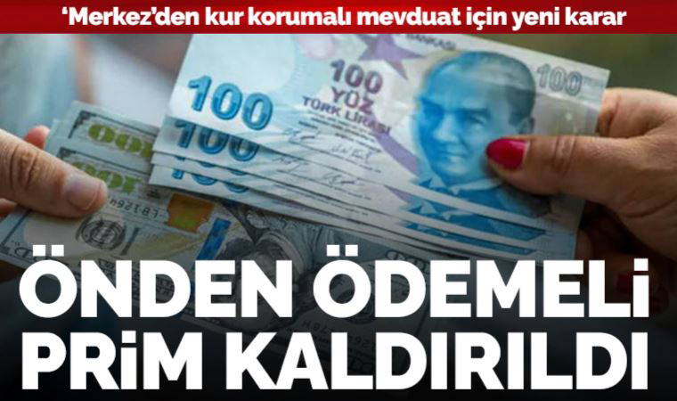 Son Dakika: Merkez Bankası KKM'de önden ödemeli prim kaldırıldı