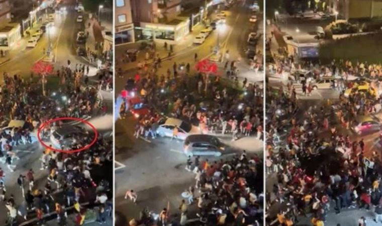 Şampiyonluk kutlaması yapan taraftarların arasına dalan sürücü serbest bırakıldı
