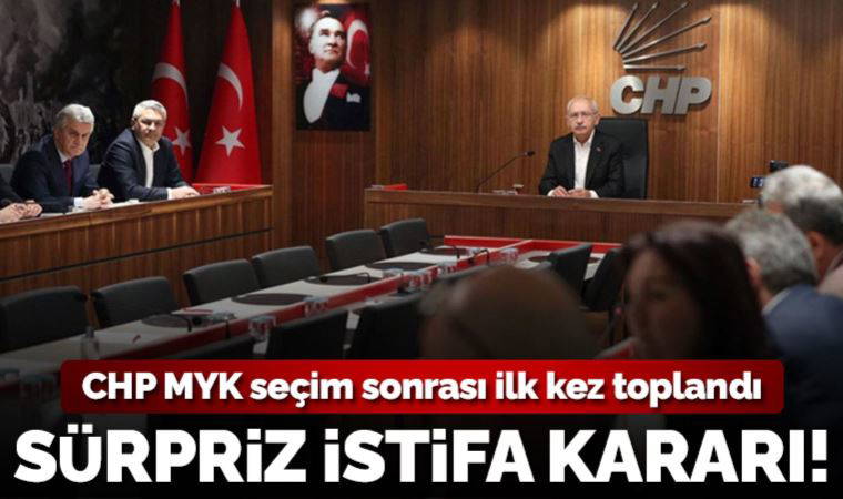 Son dakika... CHP'de seçim sonrası ilk MYK sona erdi: Tüm üyeler istifa etti