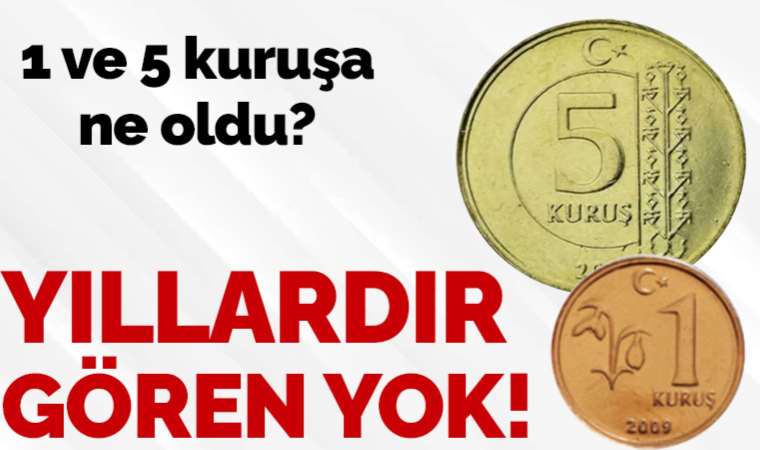 1 ve 5 kuruşu gören yok