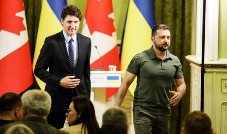 Zelenski ve Trudeau Kiev’de bir araya geldi