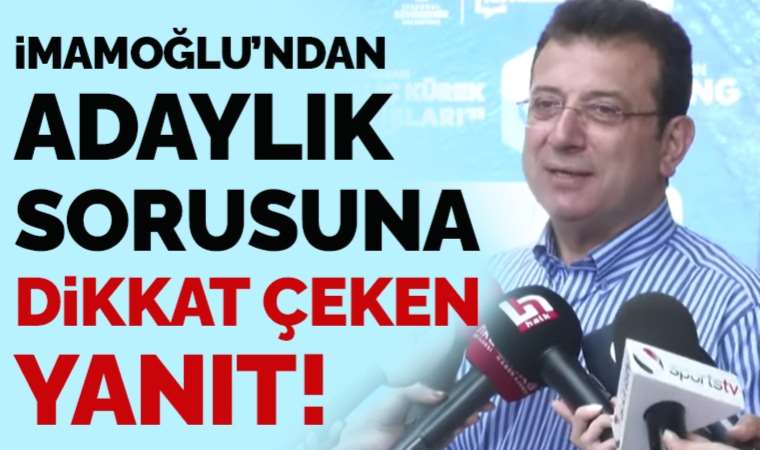 Son Dakika: İmamoğlu 'adaylık' sorusuna cevap verdi: 'Benim aday olduğum tek şey var...'