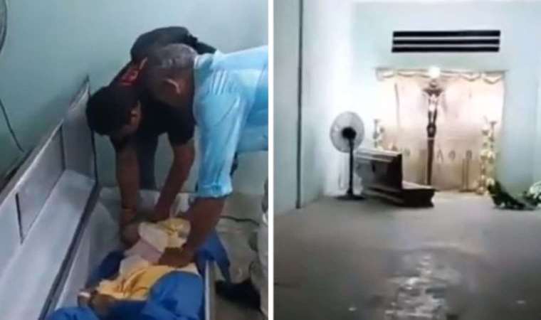 Öldüğü sanılan kadın cenaze töreninde dirildi