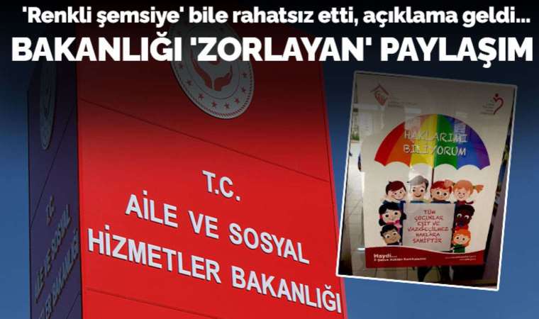 Aile ve Sosyal Hizmetler Bakanlığı'nın 'renkli' şemsiye rahatsızlığı