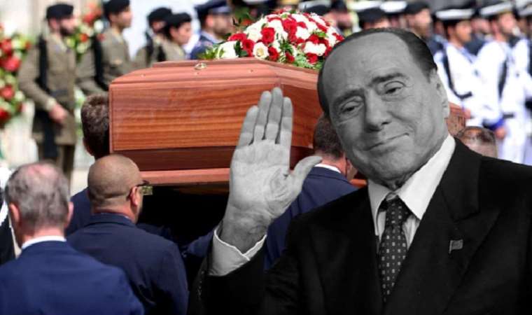Eski İtalya Başbakanı Berlusconi son yolculuğuna uğurlanıyor