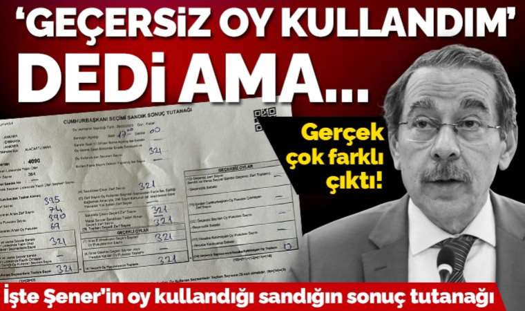 Barış Pehlivan paylaştı: Abdüllatif Şener 'Geçersiz oy kullandım' dedi ama gerçek çok farklı çıktı!