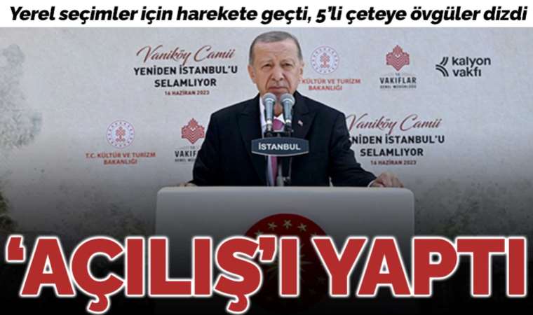 Erdoğan'ın 5'li çete sevdası: Restore edilen Vaniköy Camisi'nin açılışında Kalyon'a övgüler dizdi