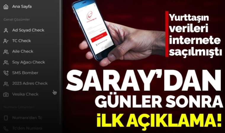 Saray'dan 'e-Devlet verilerinin çalınması'na ilişkin ilk açıklama