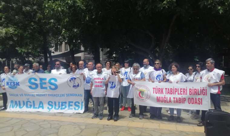 Muğlalı sağlıkçılar Dr. Bağce'nin katledilmesini protesto etti