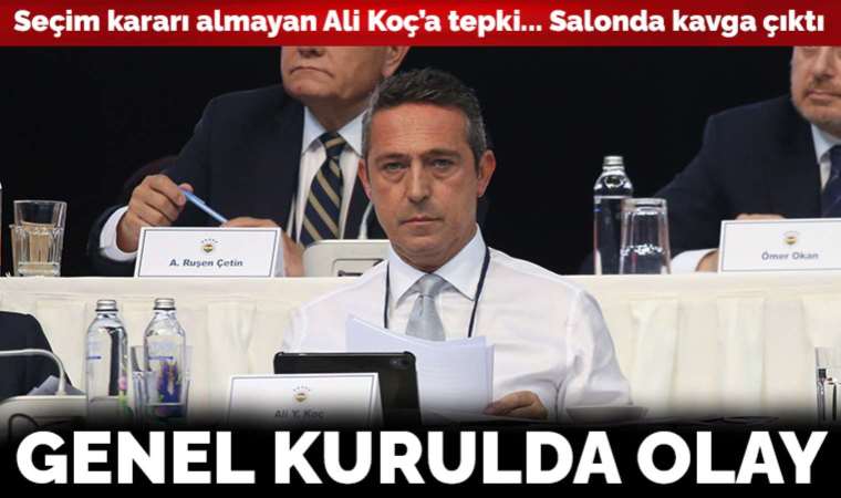 Fenerbahçe Kulübü Genel Kurulu'nda olay... Kavga çıktı!