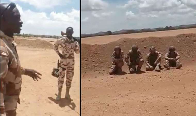 Çad ordusu, Fransız askerlerini tek sıraya dizdi