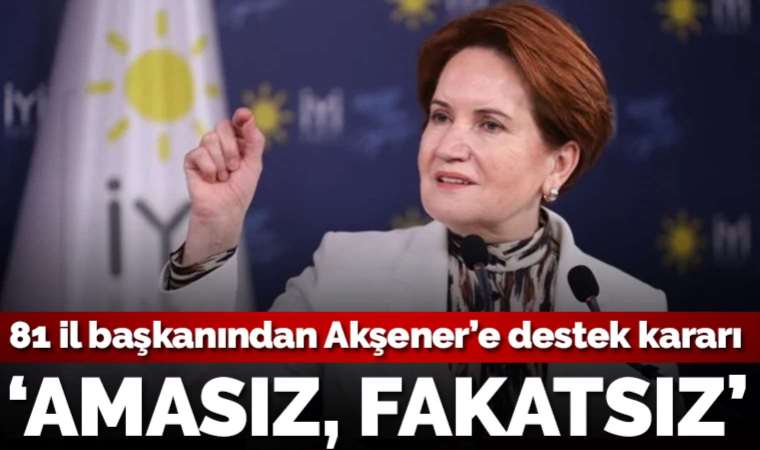 81 il başkanından Akşener’e destek açıklaması