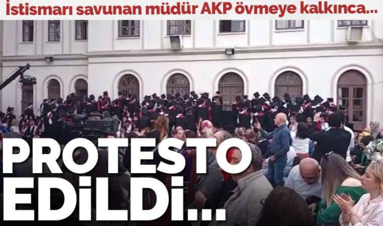 İstismarı savunan Cağaloğlu Anadolu Lisesi müdürüne protesto