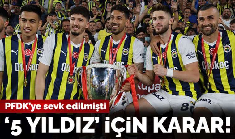 PFDK'den Fenerbahçe için '5 yıldızlı forma' kararı!!