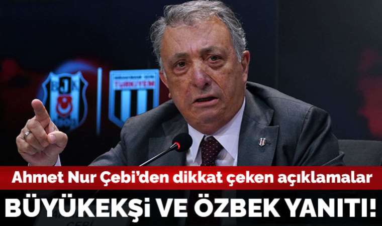 Ahmet Nur Çebi'den Mehmet Büyükekşi ve Dursun Özbek'e yanıt