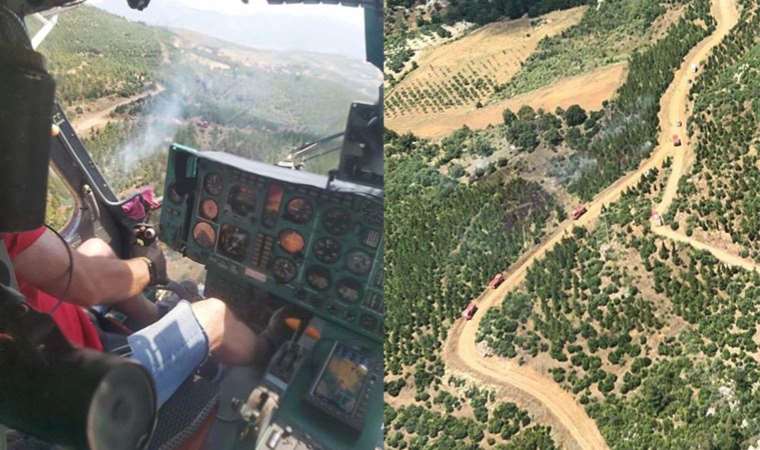Manisa'da orman yangını... Kısmen kontrol altına alındı!