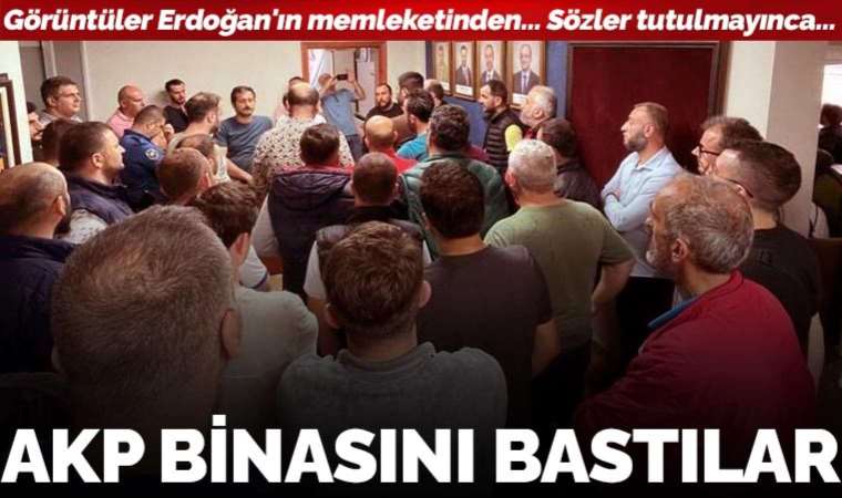 Seçim öncesi verilen kadro sözü tutulmadı, işçiler AKP il binasını bastı: 2 gözaltı!