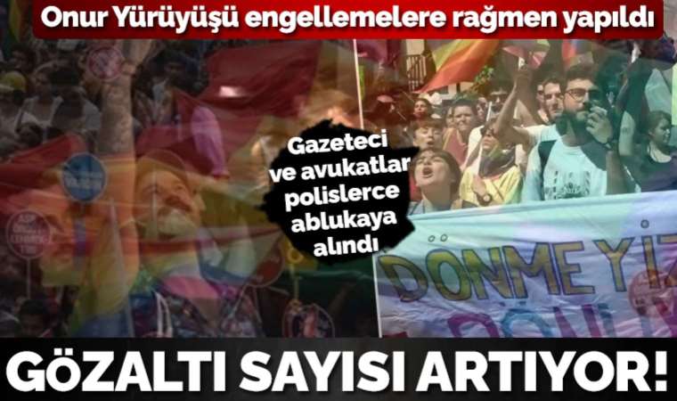 Onur Yürüyüşü engellemelere rağmen düzenlendi! Gösterilere polis müdahalesi: Çok sayıda gözaltı var
