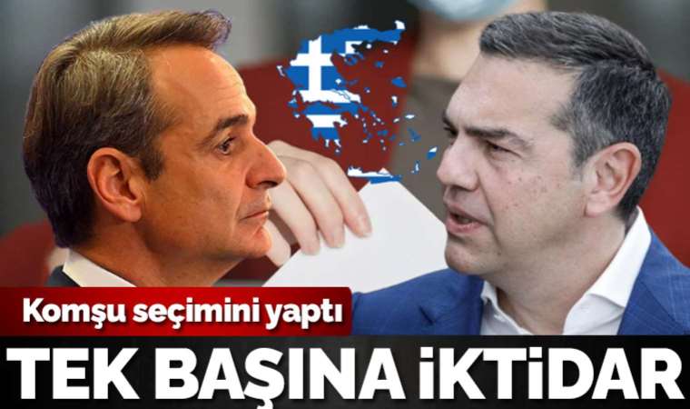 Komşuda kritik seçim! Yeniden sandığa giden Yunanistan'da Miçotakis'in partisi parlamentoda çoğunluğu sağladı