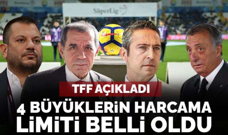 Son dakika: TFF, Süper Lig harcama limitlerini açıkladı